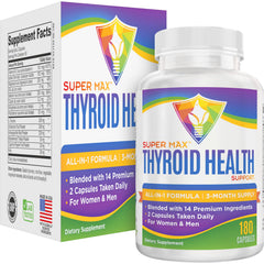 Elevate Recovery Thyroid Support bottle front view highlighting an all-in-one formula for daily energy