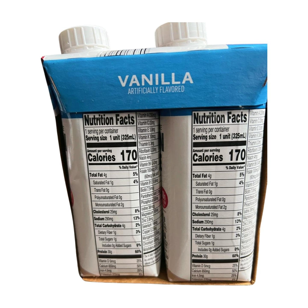 Elevation by Millville chocolate bottle with 30 g protein per serving.