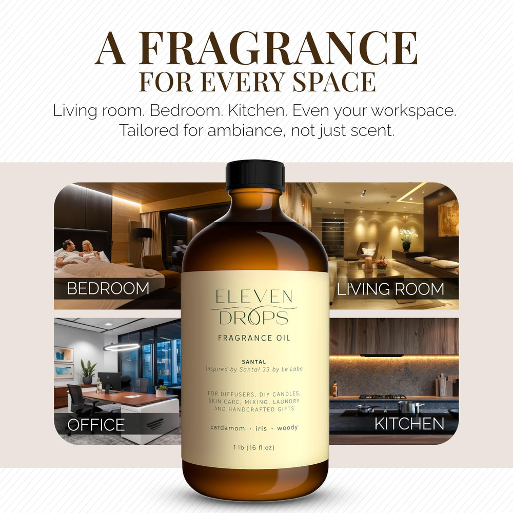 ELEVEN DROPS Bougie 540 glass amber close-up, preserves pure fragrance for daily use.