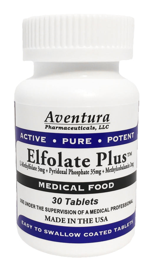 ELFOLATE Plus bottle close-up for daily wellness support