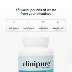 Elimipure Gut Cleanse capsules reveal natural ingredients for gentle detox.