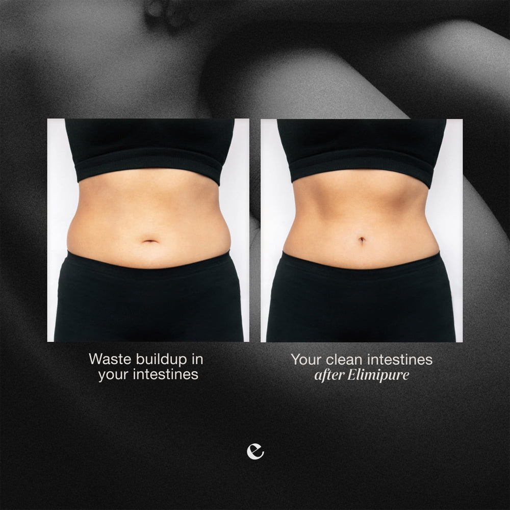 Elimipure Gut Cleanse label detail shows natural ingredients