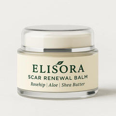 ELISORA-balm-texture-closeup shows rich cream ready for spreading.