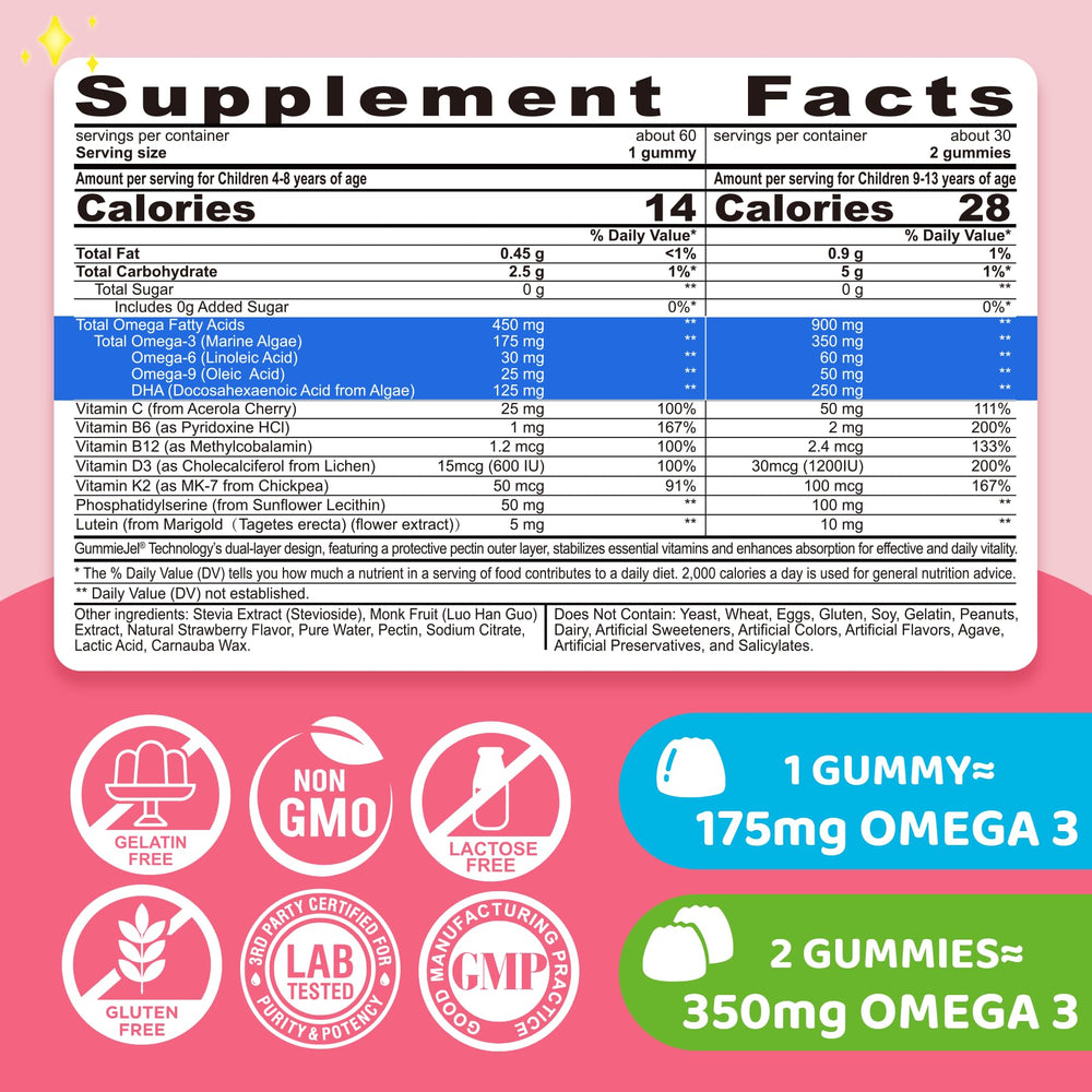 ELLAMENTZ dual-layer outer shell—gelatin-free chew for kid-friendly nutrition.