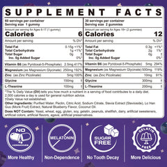 Close-up of gummies pouring from the Ellamentz bottle, emphasizing sugar-free formula.