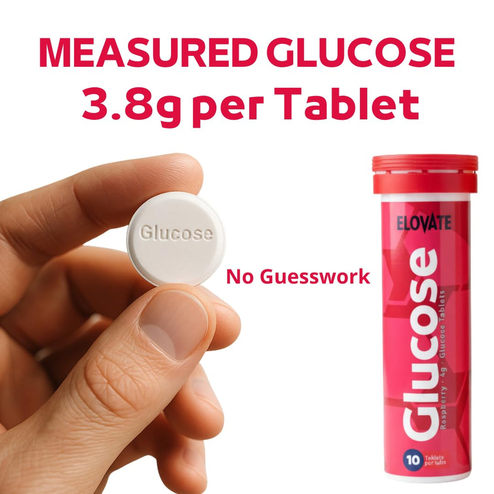 ELOVATE eight-tubes-pack glucose tablets for portable energy throughout the day.