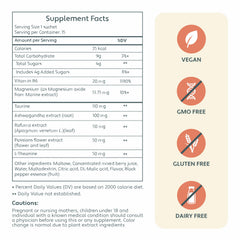 ELVD Calm & Clarity packaging highlights L-Theanine and Taurine ingredients.
