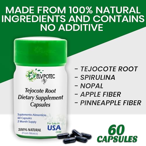 ELVPOTEC Mexican-made label close-up highlighting natural ingredients for digestive health.