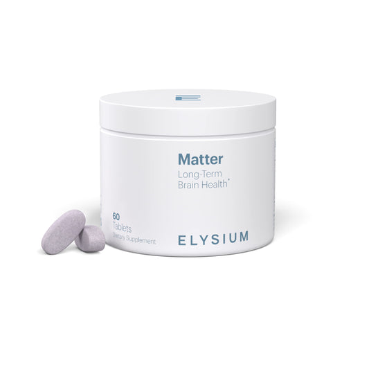 ELYSIUM Matter bottle with pour for easy daily dosing to support brain health