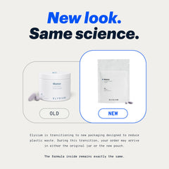 ELYSIUM Matter label highlights omega-3 DHA for cognitive support