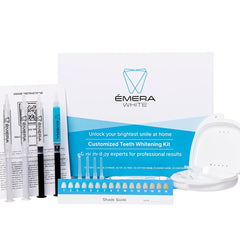 Emera Teeth Whitening Kit application tray in use for a brighter, confident smile.