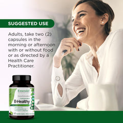 Emerald Labs B-Healthy full-spectrum B vitamins capsule closeup for brain health