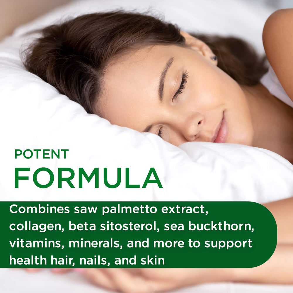 Front label detail of Emerald Labs Collagen Health with saw palmetto and biotin.