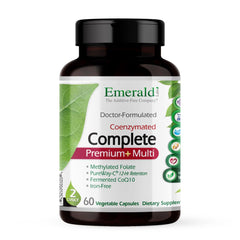 Emerald Labs Complete Premium Multi bottle front promotes daily wellness