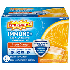 Emergen-C Immune+ packaging in orange for daily use