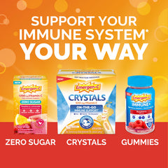 Emergen-C zinc and manganese antioxidants support immune health alongside vitamin C.