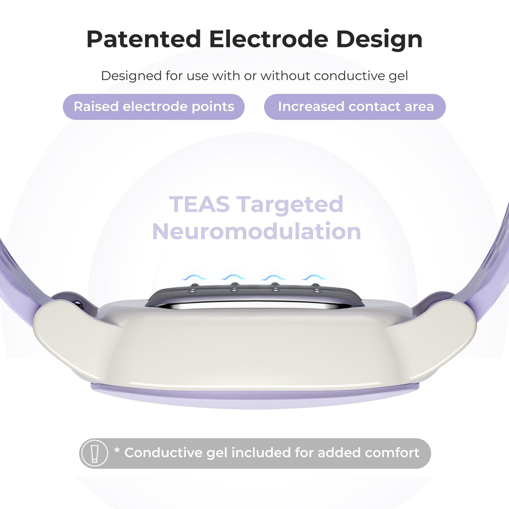 User adjusts intensity level on EmeTerm Explore wristband.