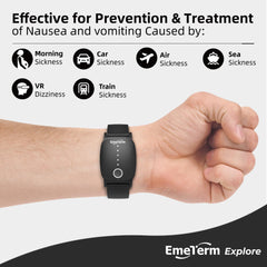EmeTerm Explore wristband with IP67 waterproof rating for daily use.