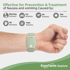 EmeTerm rechargeable battery ensures multiple sessions per charge during travel.