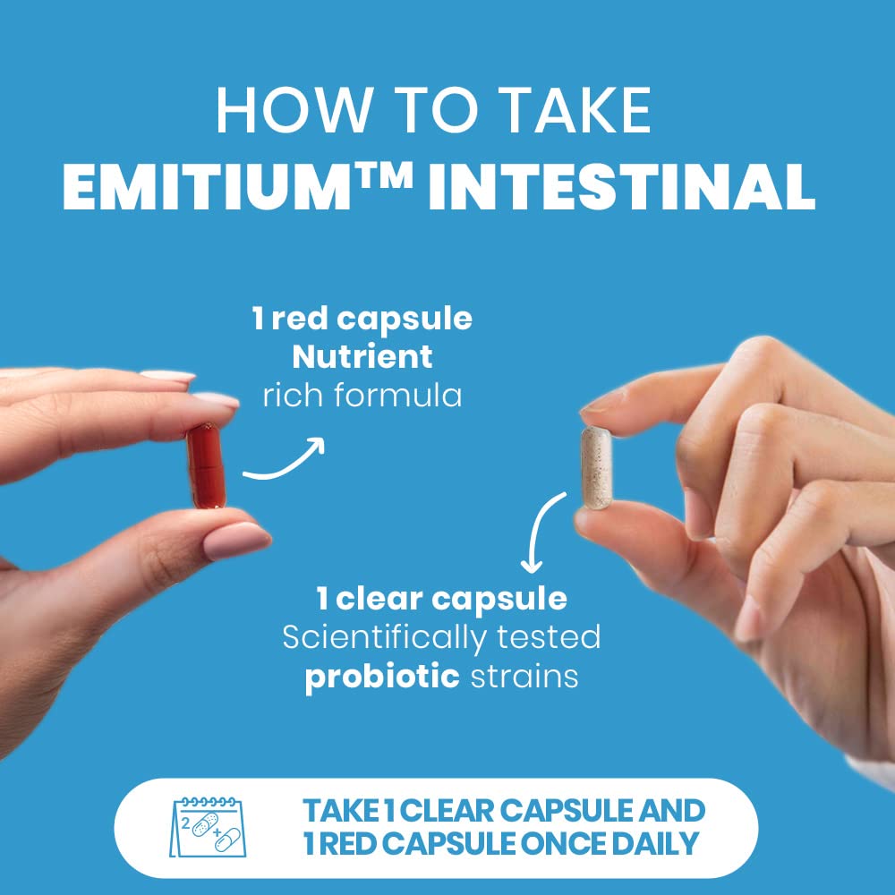 Emitium gut balance through targeted probiotic support.