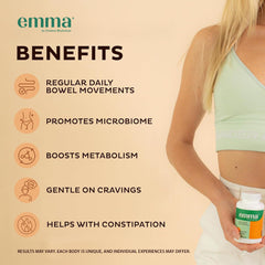 Natural ingredients graphic for Emma Gut Health gut support
