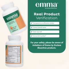 Emma Gut Health packaging box showcasing science-backed formula for gut wellness.
