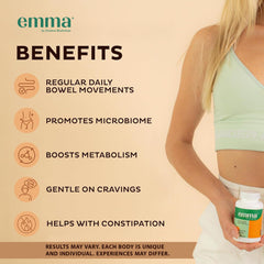 Emma Gut Health tablets in blister pack for on-the-go digestion aid.