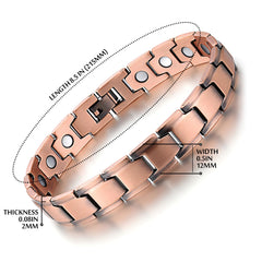 Emmori adjustable copper magnetic bracelet demonstrates versatile fit for men and women.