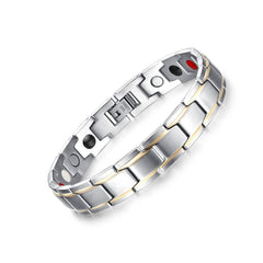 Emmori Ultra Strength Magnetic Bracelet in silver with 3500 Gauss magnets for daily wear