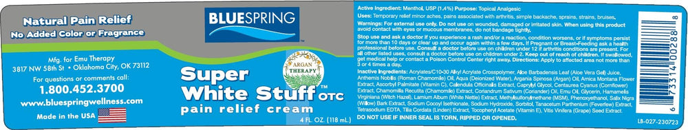Emu Therapy cream on back muscles during application