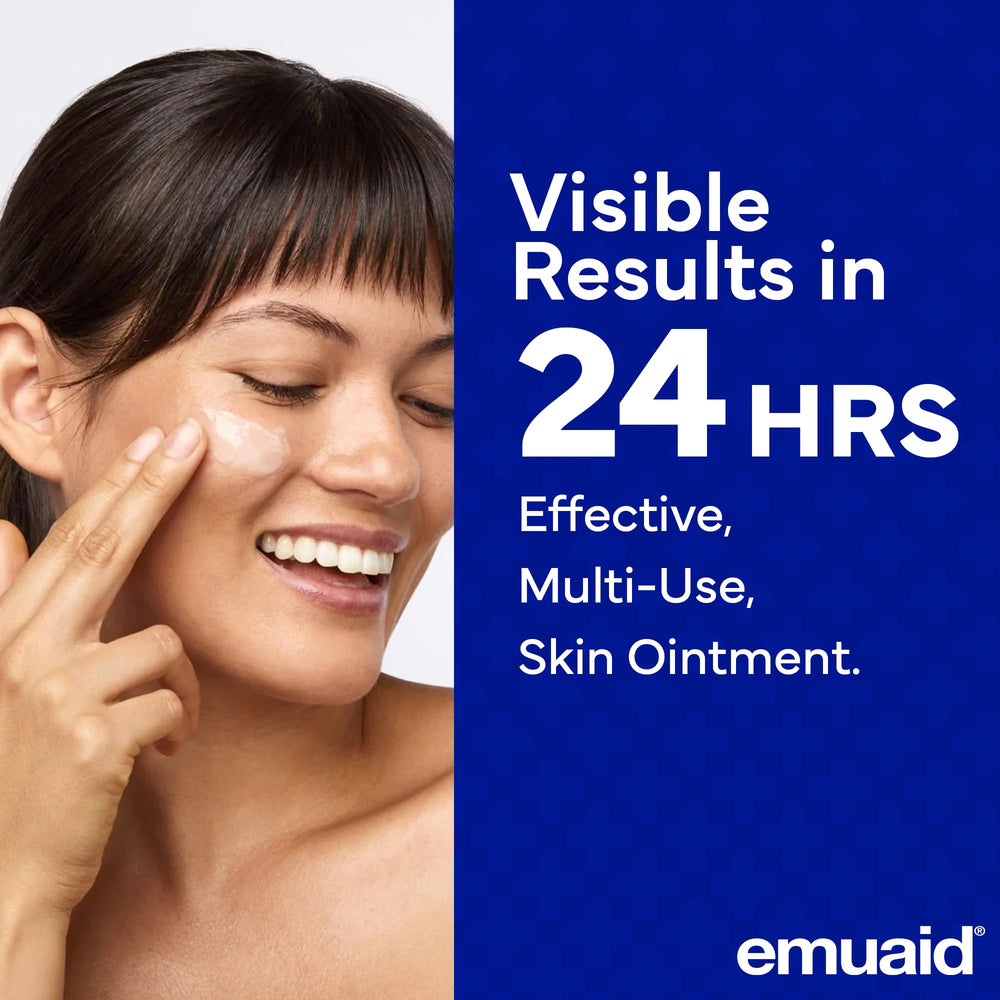 EMUAID ointment with tea tree oil close-up for fragrance-free relief