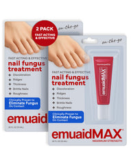 EMUAIDMAX nail fungus ointment tube for on-the-go care and daily application.