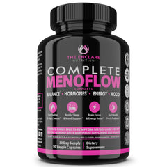 Enclare Nutrition MenoFlow bottle shows a 90-capsule supply for monthly support