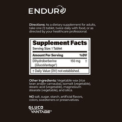 Endur Dihydroberberine SR sustained-release packaging arranged for easy access.