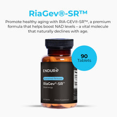 Endurance RIAGEV capsules on packaging illustrating vegan formula and dietary suitability