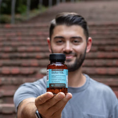 Endur-VM bottle on desk conveys convenient daily wellness support.