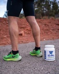 EndurElite endurance fuel scoop showing 25 g carbohydrate serving