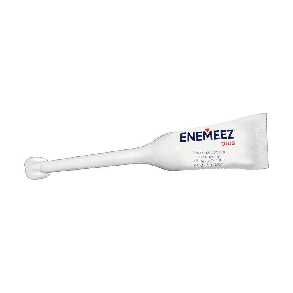 Enemeez Plus benzocaine action illustrating local rectal comfort.