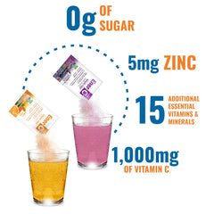 Ener-C berry flavor dissolving in water for a flavorful boost