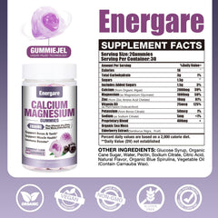 Energare elderberry-flavored gummies close-up with tasty look