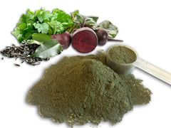 Energy Essentials Catie's Greens ingredients showing organic greens