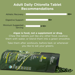 Green algae imagery on ENERGYBITS RECOVERYbits carton