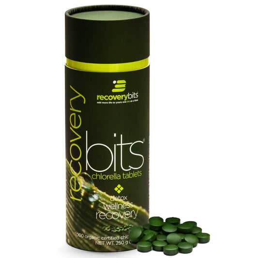 EnergyBITS RECOVERYbits tablets in container for detox and recovery