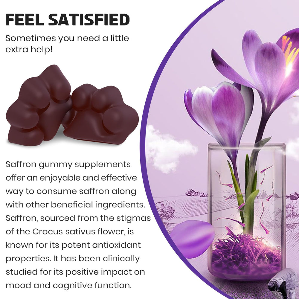 Enerlix Saffron Gummies vitamins and minerals support restful circadian rhythm.