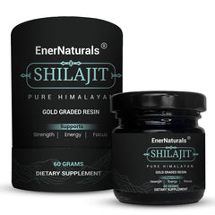 EnerNaturals Shilajit resin bottle showing premium high-altitude formula