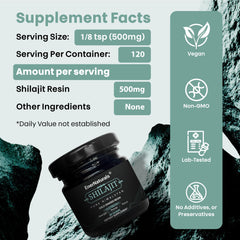 EnerNaturals Shilajit resin close-up texture and mineral richness