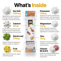 Engineered Nutrition tamarind electrolyte packet dissolving in water for easy on the go hydration