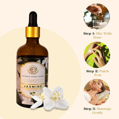 Enhanced Essentials Absolute Jasmine bath oil vial ready to enrich bath time rituals.