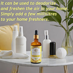 Diluted lemon oil in carrier oil for skincare brightening.