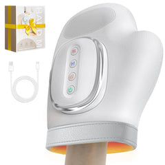 ENIPUS hand massager heat-compression close-up highlighting premium PU leather and soft lining for daily relief